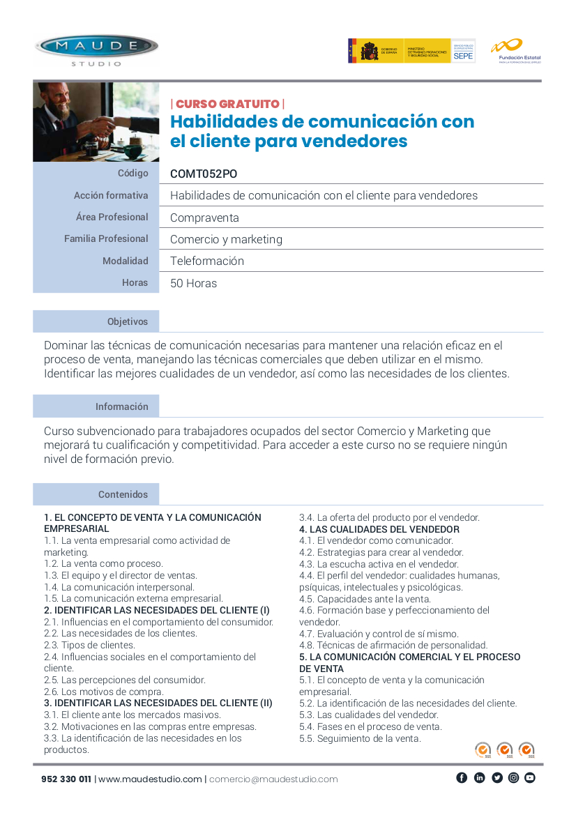 Habilidades de comunicación con el cliente para vendedores