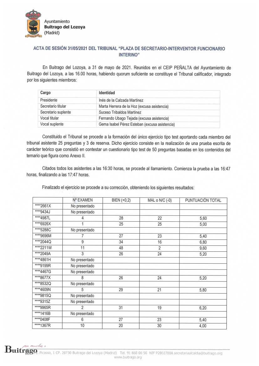 ActaSecretario Corrección ejercicio 1