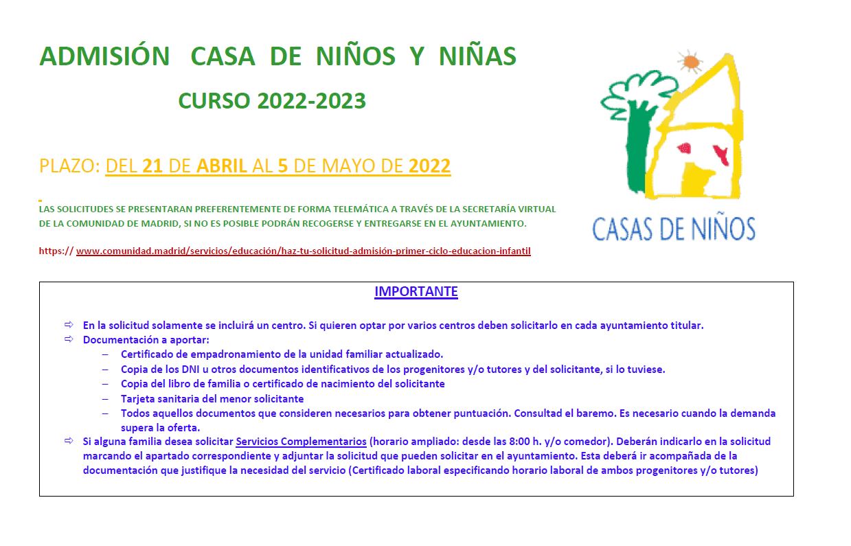 CN admisión curso 2022-2023