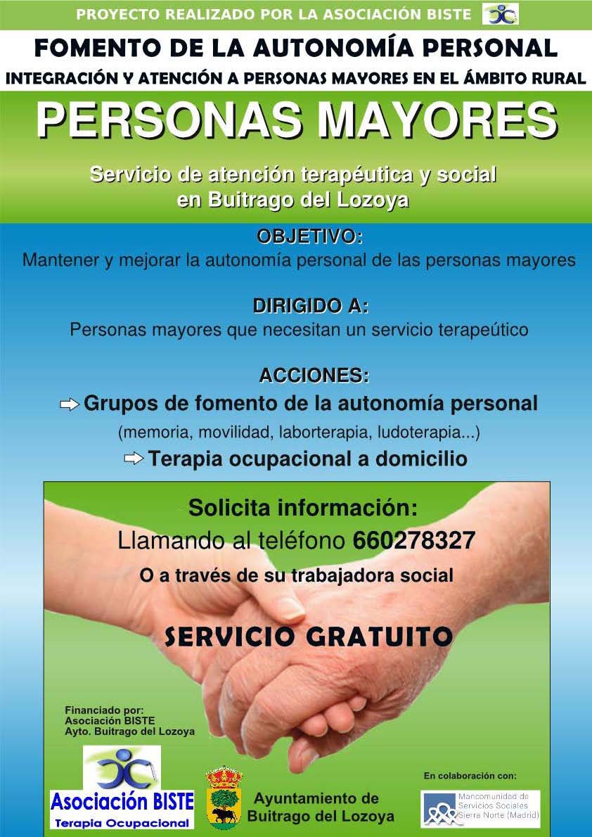 Prevención autonomía personal de los mayores Buitrago 2024