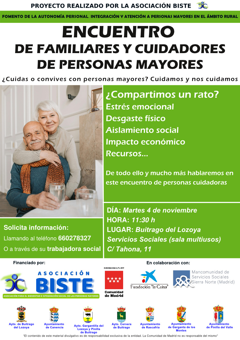 2025 11 04 Cartel encuentro familias Buitrago