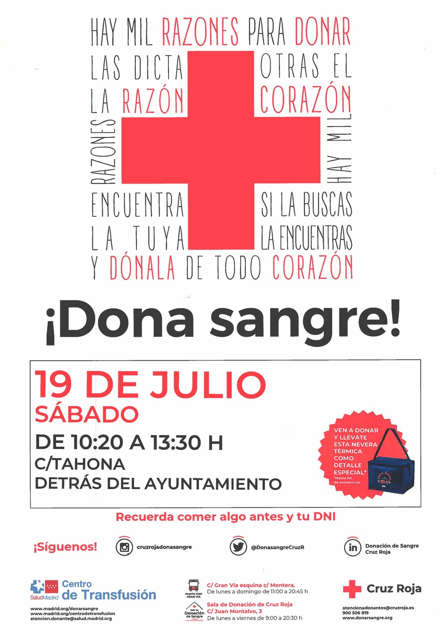 RRSS CRUZ ROJA DONA SANGRE EL 19 JUL 2025