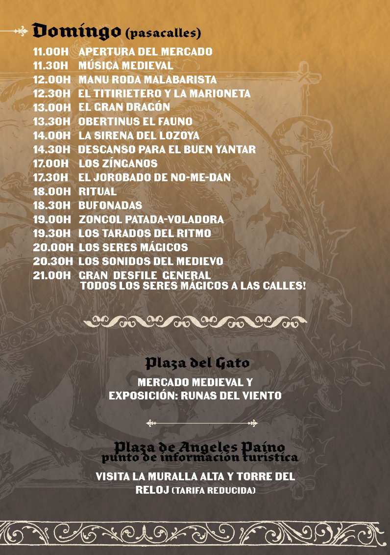 Programa XXIII Feria Medieval Buitrago del Lozoya 2025