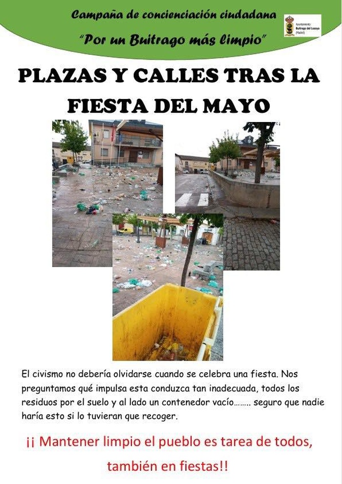 Campaña "Por un Buitrago más limpio"