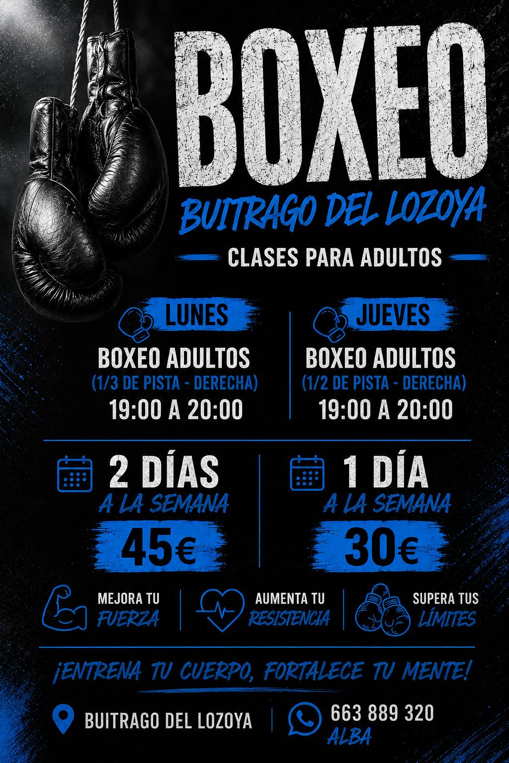 Clase boxeo adultos