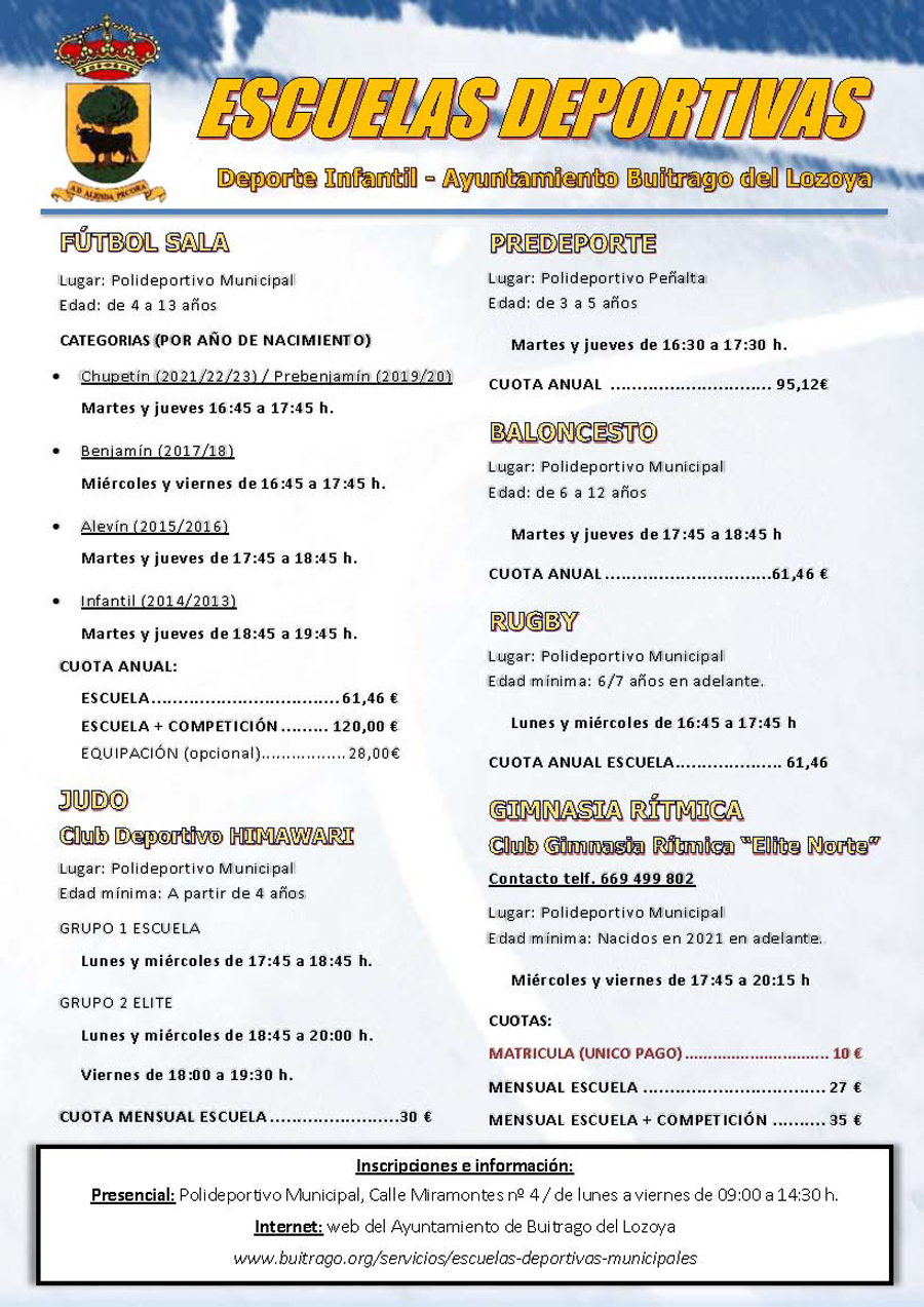 Actividades deporte infantil