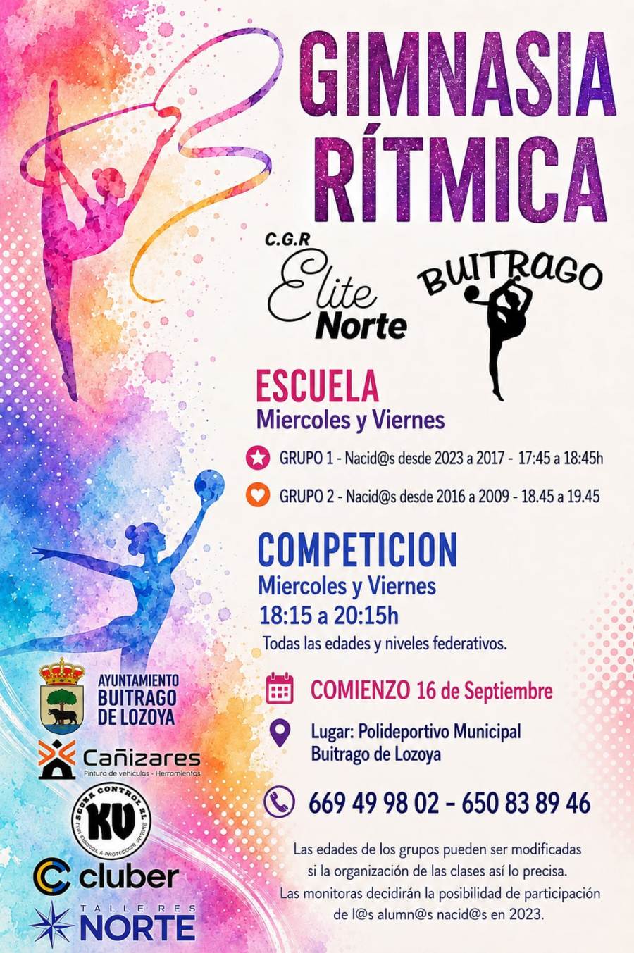 Actividades deporte infantil gimnasia rítmica