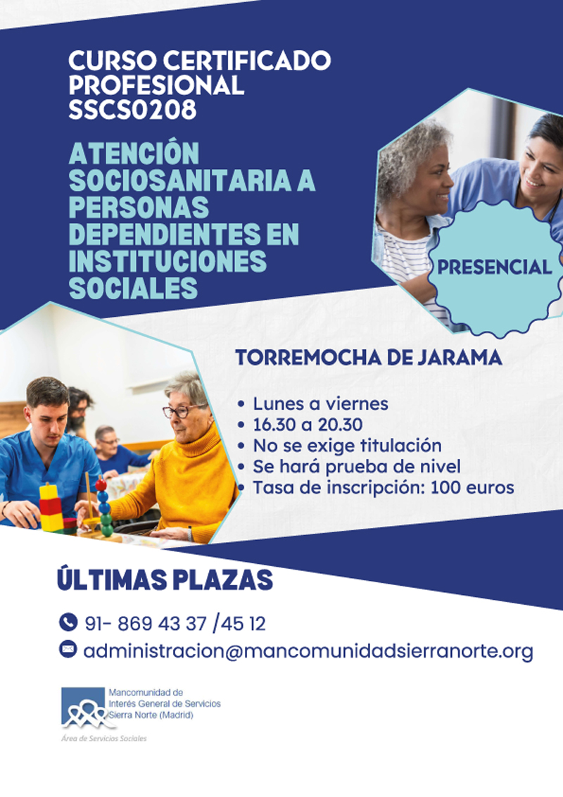 Cartel curso sociosanitario