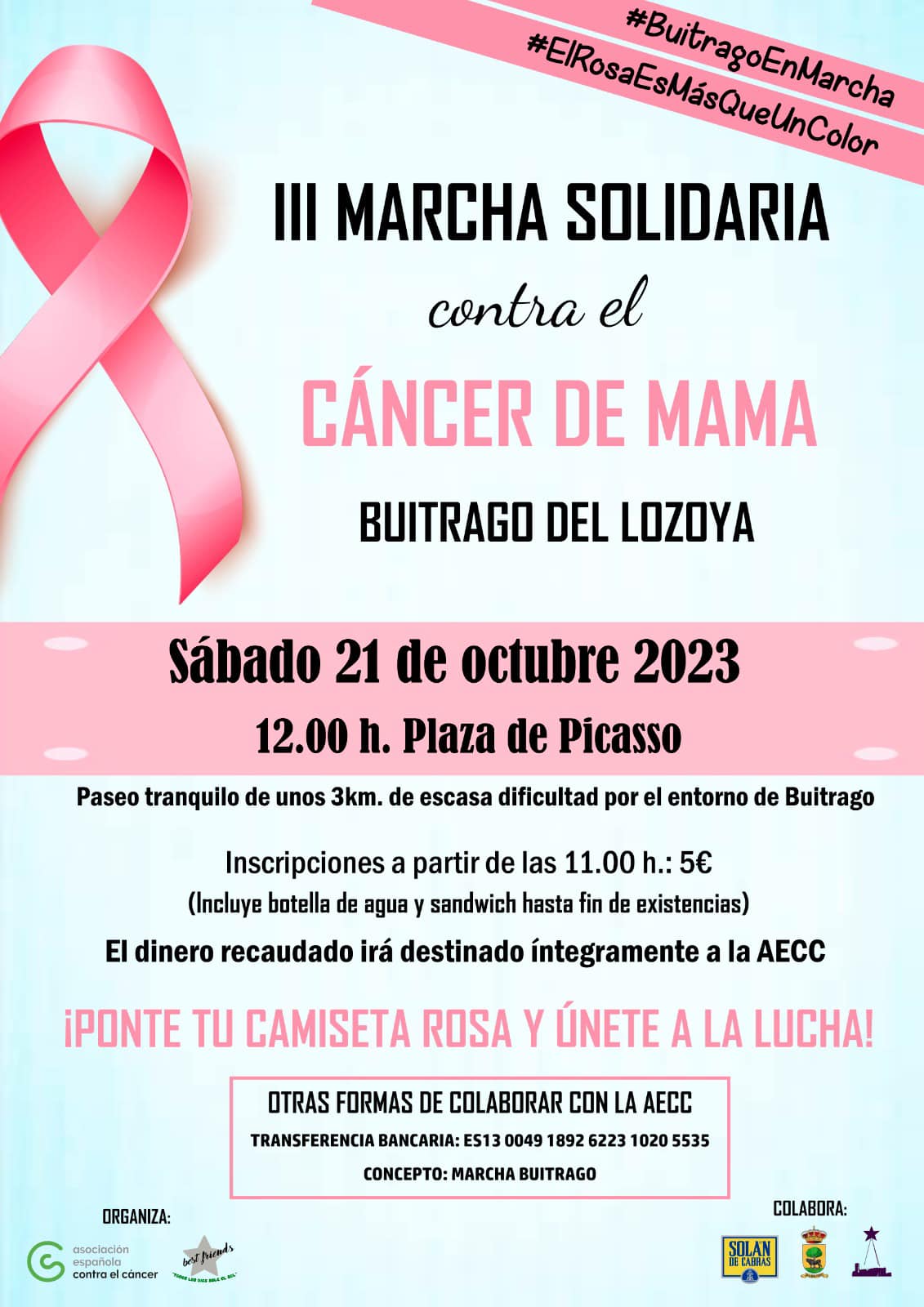 III MARCHA SOLIDARIA CONTRA CANCER MAMA BUITRAGO