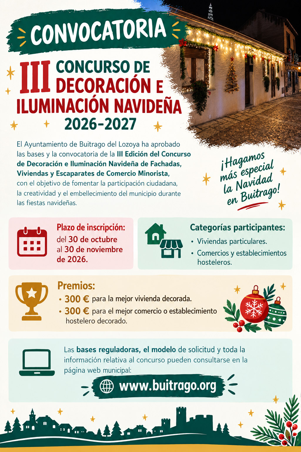 concurso decoración navideña Buitrago 2026
