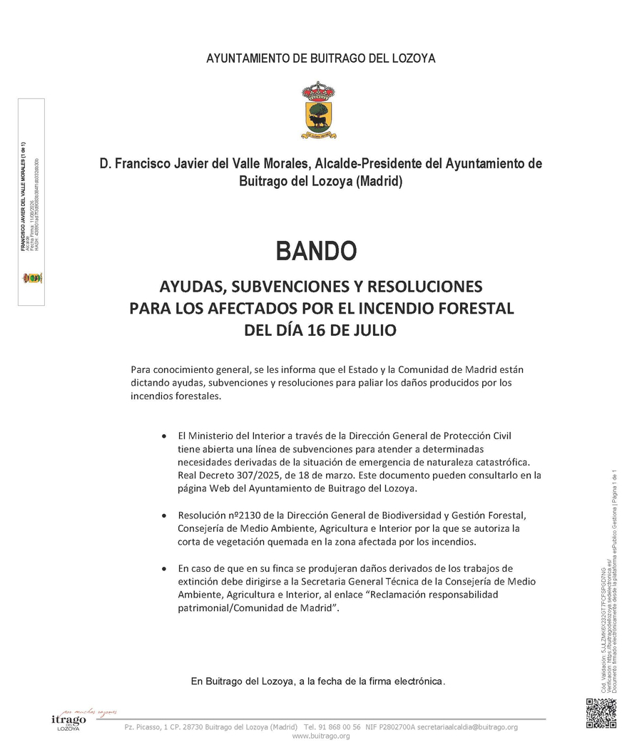 20260811 Otros BANDO AYUDAS PARA AFECTADOS POR INCENDIO