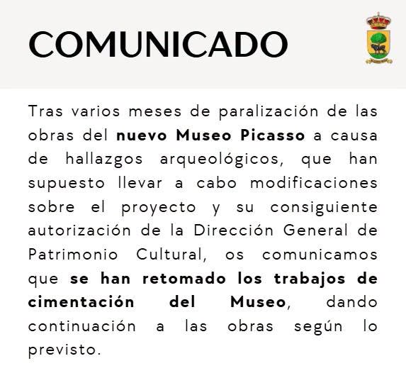 Comunicado nuevo museo Picasso nov 2026