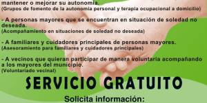 Servicio gratuito para fomentar la autonomía personal de nuestros mayores en el ámbito rural