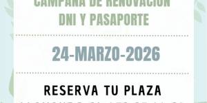 Campaña de renovación DNI y pasaporte, 24 de marzo de 2026