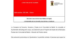 Programa de Empleo para Municipios Rurales de la Comunidad de Madrid
