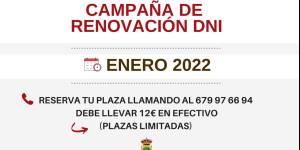 Campaña de renovación DNI, enero 2022
