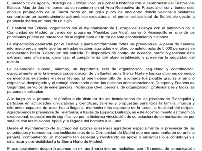 Crónica del Festival del Eclipse 2026 