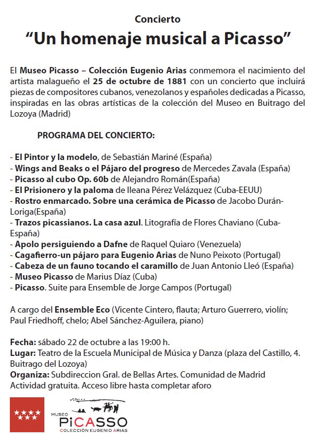 Concierto homenaje a Picasso oct 22 2