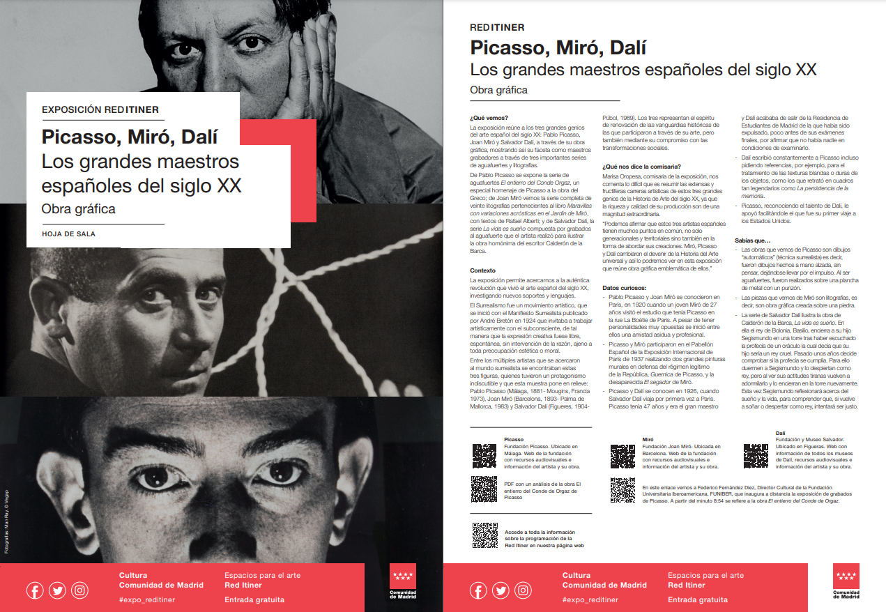 exposicion red itiner picasso miro dali