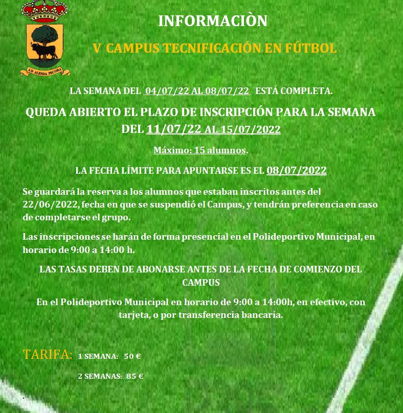 V Campus Tecnificacion Futbol 2