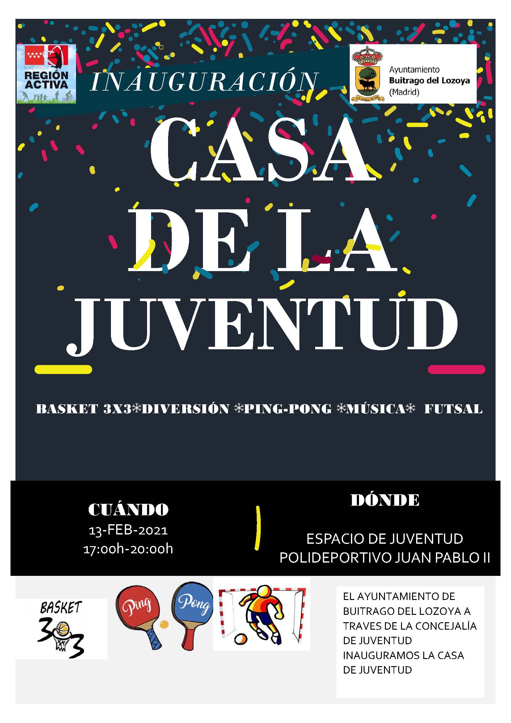 CARTEL inauguración Casa de la Juventud