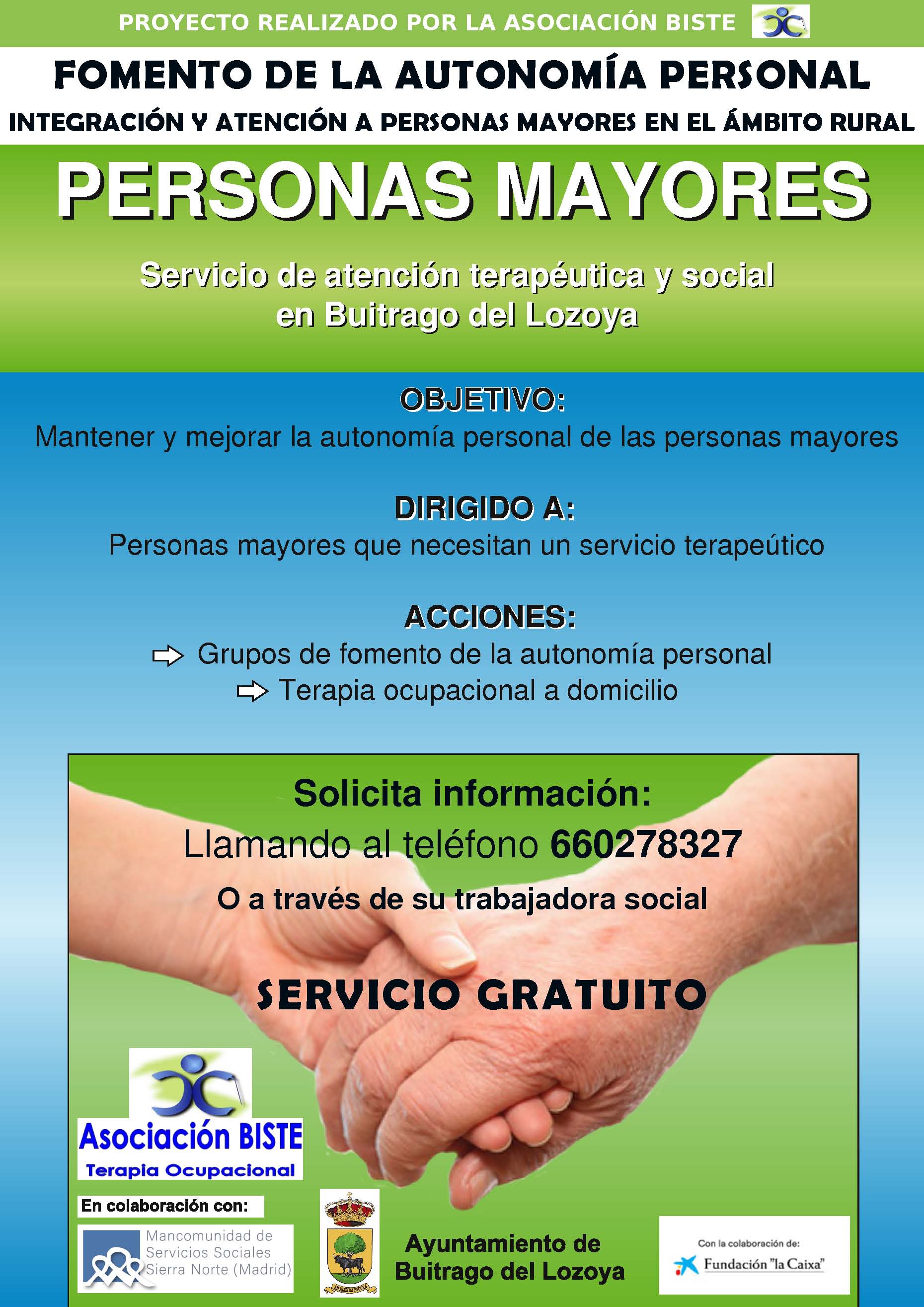 Prevención autonomía personal de los mayores Buitrago